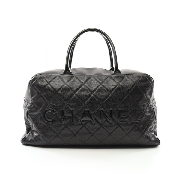 CHANEL Matelasse Hand Bag A15685 leather Black Used Women SHW CC Coco