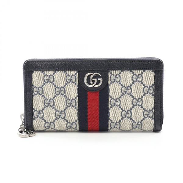 GUCCI Ophidia GG Supreme Sherry Line Wallet 52315496IWN4076 Canvas Leather Beige