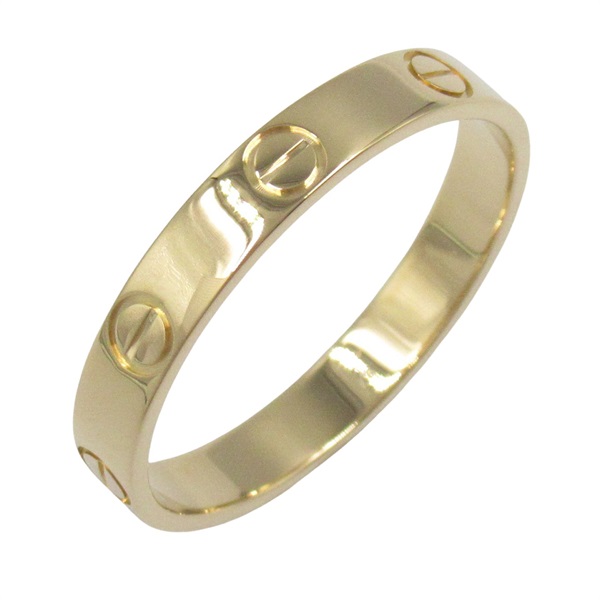 CARTIER Mini Love Ring 18KYG Yellow Gold Used unisex US size 9 #60