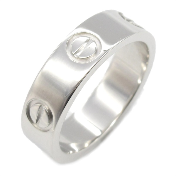 CARTIER Love Ring 18KWG White Gold Used unisex Us size 5.5 #51