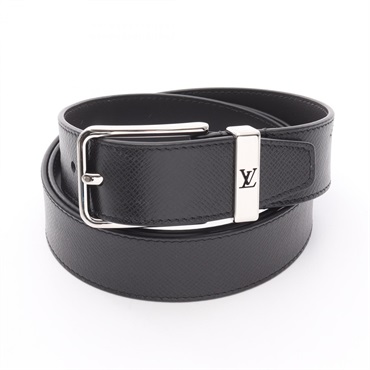 LOUIS VUITTON Ceinture Pont Neuf belt M0000 Taiga leather Ardoise Used mens LV