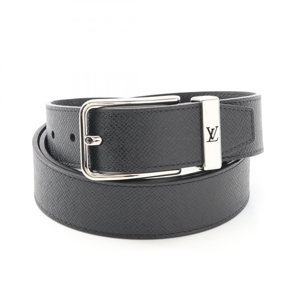 LOUIS VUITTON Ceinture Pont Neuf belt M0000 Taiga leather Ardoise Used mens