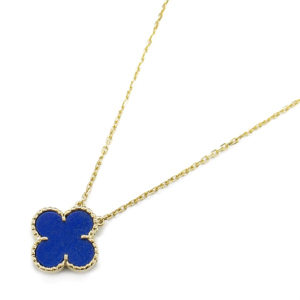 Van Cleef & Arpels Vintage Alhambra Necklace Lapis Lazuli 18KYG Gold used women
