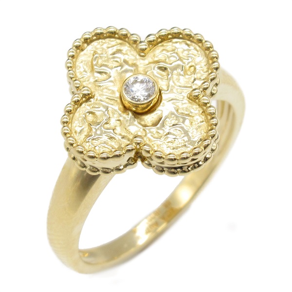 Van Cleef & Arpels Vintage Alhambra Ring Diamond 18KYG Gold Used women US size 7