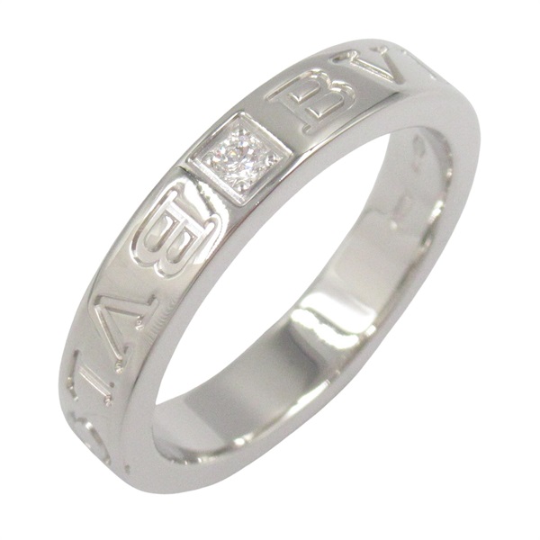 BVLGARI B-zero1 Ring 1P Diamond 18KWG White Gold Used women US size 6.5 #53