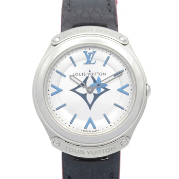 LOUIS VUITTON Fifty Five Wrist Watch Q6J04 Quartz Stainless Steel Used Women LV