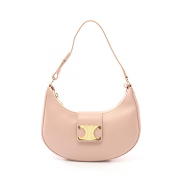 CELINE AVA Triomphe Medium Shoulder Bag 114493DGQ03PH leather Pink NEW Women GHW