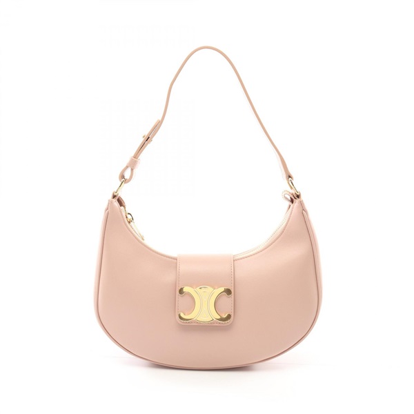 CELINE AVA Triomphe Medium Shoulder Bag 114493DGQ03PH leather Pink NEW Women GHW