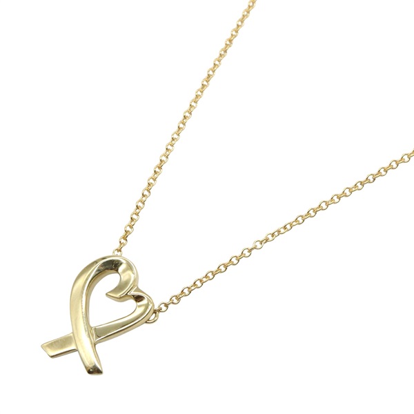 TIFFANY＆CO Loving Heart Necklace Pendant 18KYG Yellow Gold Used women