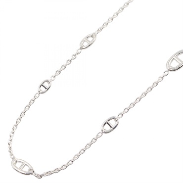 HERMES Chaine d'Ancre Farandole Long Necklace Silver925 Used women