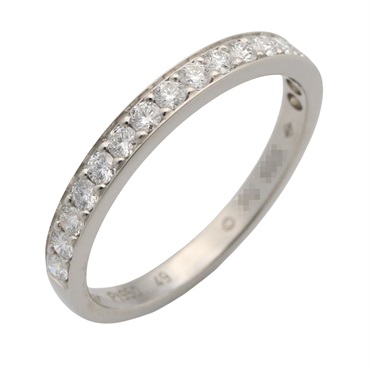 CARTIER Eternity Diamond Ring Pt950 Platinum Used US size 4.75 #49