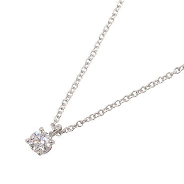 TIFFANY＆CO Solitaire Diamond Necklace pendant Pt950 Platinum Used women