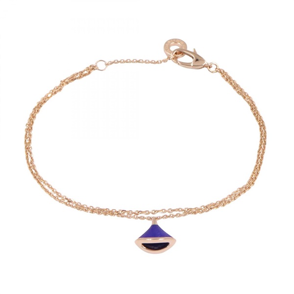 BVLGARI Diva Dream Lapis Lazuli Bracelet SM 18KPG Pink Rose Gold Blue Used Women