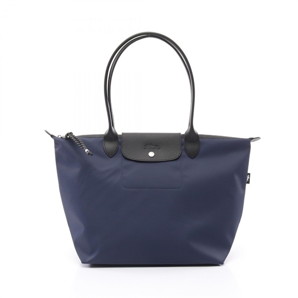 Longchamp Le Pliage Energy L Shoulder Tote Bag Nylon canvas Navy Black NEW Women