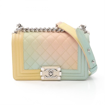 CHANEL Boy Chanel Small Shoulder Bag A67085 leather Patel Multicolor Used SHW CC