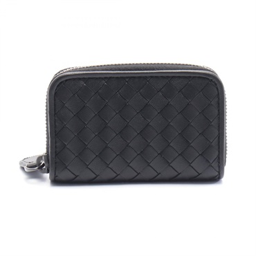 BOTTEGA VENETA Intrecciato Coin Purse 114075V3UN11275 Leather Black NEW Unisex