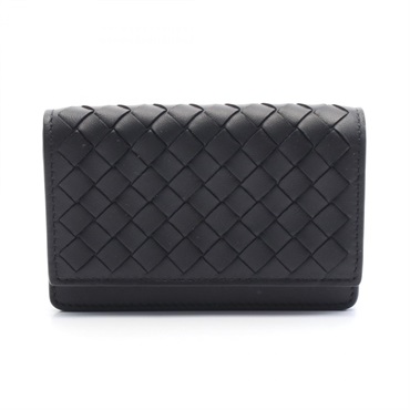 BOTTEGA VENETA Intrecciato Card Case 133945V3UN18803 Leather Black NEW Unisex BV