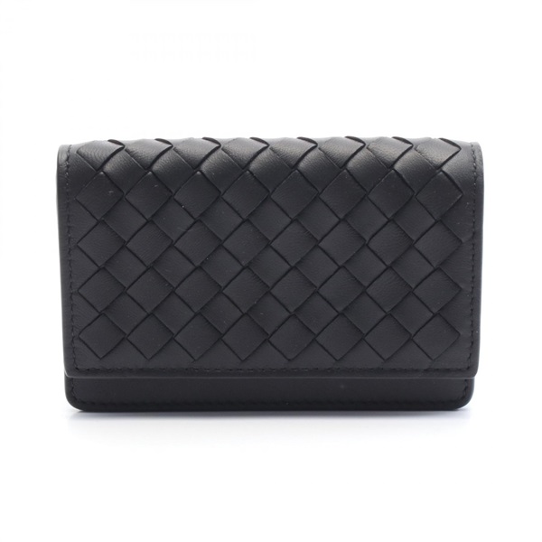 BOTTEGA VENETA Intrecciato Card Case 133945V3UN18803 Leather Black NEW Unisex BV