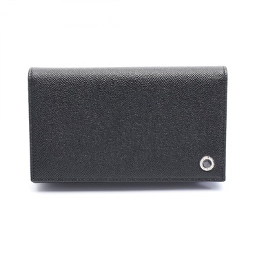 BVLGARI Bulgari Man Bifold Long wallet purse 30398 leather Black NEW mens