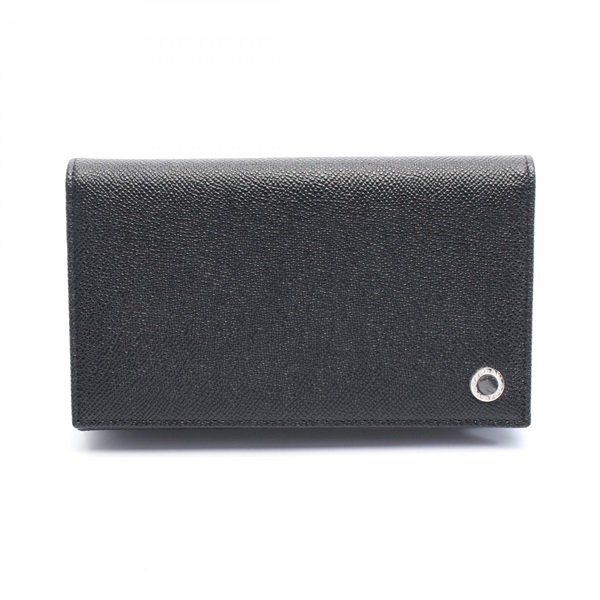 BVLGARI Bulgari Man Bifold Long wallet purse 30398 leather Black NEW mens