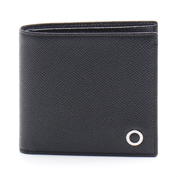BVLGARI Bulgari Bulgari Man Bi-fold wallet 30396 leather Black NEW mens logo SHW