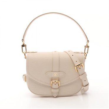 LOUIS VUITTON Saumur BB 2way Handbag M23746 Epi leather Beige Quartz Used Women