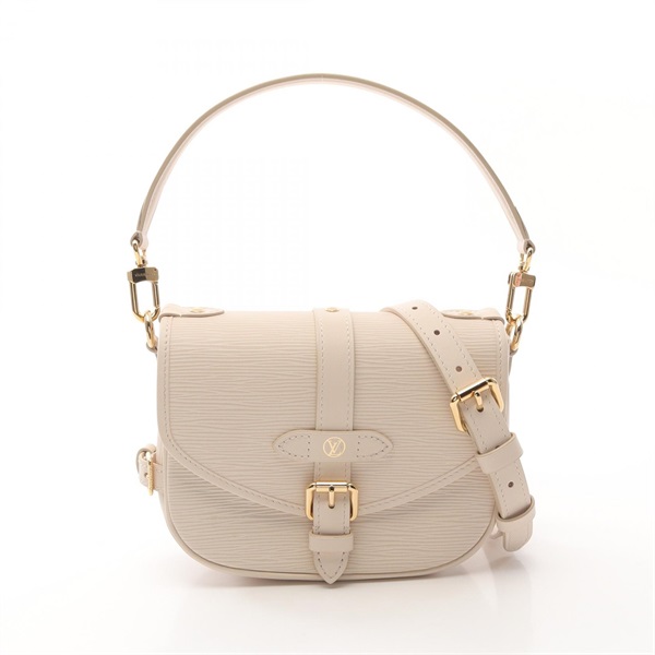 LOUIS VUITTON Saumur BB 2way Handbag M23746 Epi leather Beige Quartz Used Women