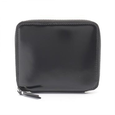 COMME des GARCONS MIRROR INSIDE around zip compact wallet SA2100MISILV leather B