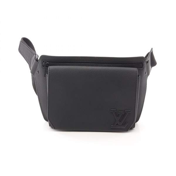 LOUIS VUITTON Takeoff Sling L Waist bum belt bag M57081 Aerogram leather Noir LV