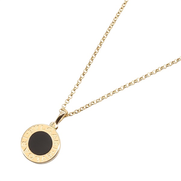 BVLGARI Bvlgari Onyx Necklace 18KYG Yellow Gold Black Used unisex Pendant