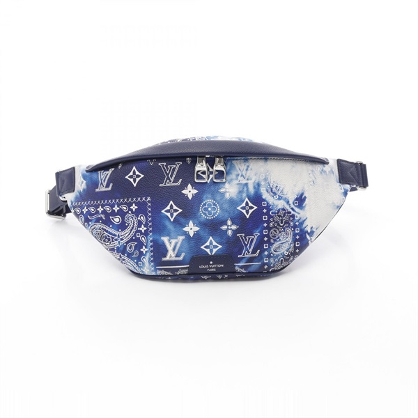 LOUIS VUITTON Discovery bum Waist bag M20587 Monogram Bandana leather Blue used