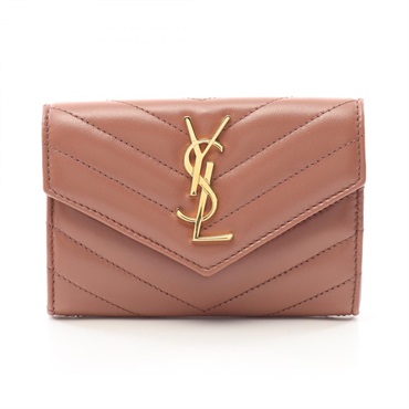 SAINT LAURENT Monogram Envelope Wallet Bi-fold purse 414404AAA445922 leather