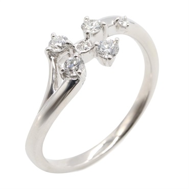 JEWELRY Diamond Ring 18KWG White Gold Used Women US size 6.25