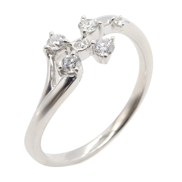 JEWELRY Diamond Ring 18KWG White Gold Used Women US size 6.25