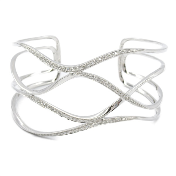 JEWELRY Diamond Bangle 18KWG White Gold Used Women