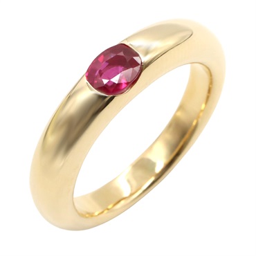 JEWELRY Ruby Ring 18KYG Yellow Gold Red Used women US size 7