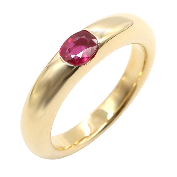 JEWELRY Ruby Ring 18KYG Yellow Gold Red Used women US size 7