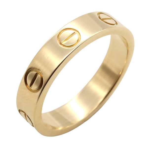CARTIER Mini Love Ring 18KYG Yellow Gold Used unisex US size 4 #47