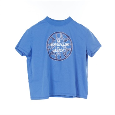 HERMES LA PROMENADE DU MATIN T-shirt #36 short sleeves 2H4604DU cotton Blue Used
