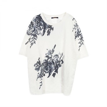 LOUIS VUITTON Monogram T-shirt RM241M DFK HQY01W cotton White Navy Used mens 5L