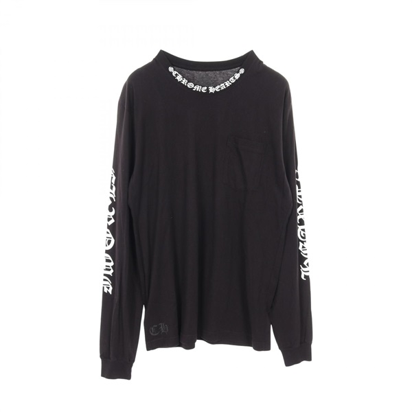CHROME HEARTS Arm logo T-shirt Tops cotton Black Used mens size XL