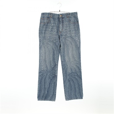 LOUIS VUITTON LV x YK Allover Pumpkin Denim pants jeans #32 RM232H YN3 HOD30W LV