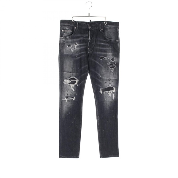 DSQUARED2 Skater Jean Denim pants #50 S71LB0841 cotton leather Polyurethane BK