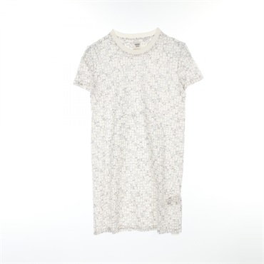 HERMES BOLDUC AU CARRE Dress H5E4524DK cotton White Black White Used Women #36