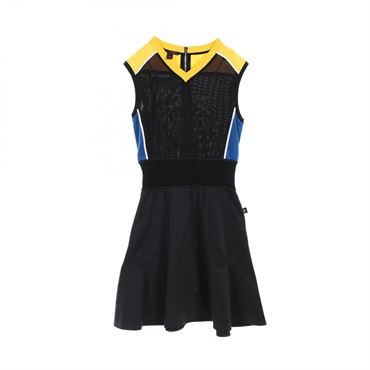 LOUIS VUITTON Dress RW211WZQPFKDR44 Nylon Black Yellow Blue Used Women S