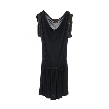 LOUIS VUITTON Dress RW102WWRTS09JEX Viscose Black Used Women XS