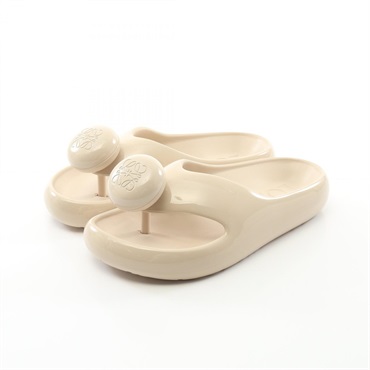 LOEWE Foam Pebble Sandals L815465XA6476338 Rubber Beige Size 38 NEW Women