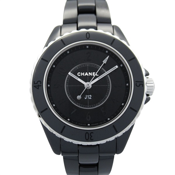 CHANEL J12 phantom Wrist Watch H6346 Quartz ceramic Used Women Black CC Coco