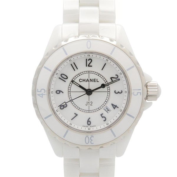 CHANEL J12 Wrist Watch H0968 Quartz ceramic White Used Women Coco CC