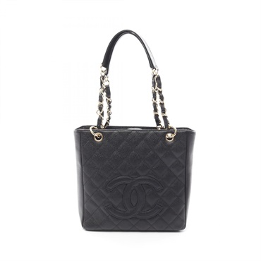 CHANEL Matelasse PST Chain shoulder Tote Bag A20994 Calfskin Black Used GHW CC